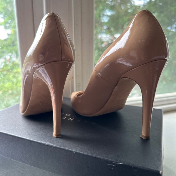 Barneys New York Cream Patent Leather Pumps - Picture 3 of 5